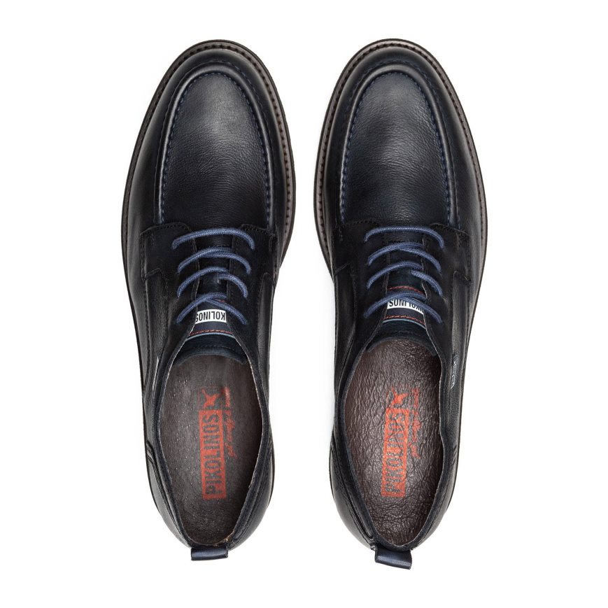 Men's Pikolinos TOLEDO Lace Up Shoes Navy | NZ W3Q8209